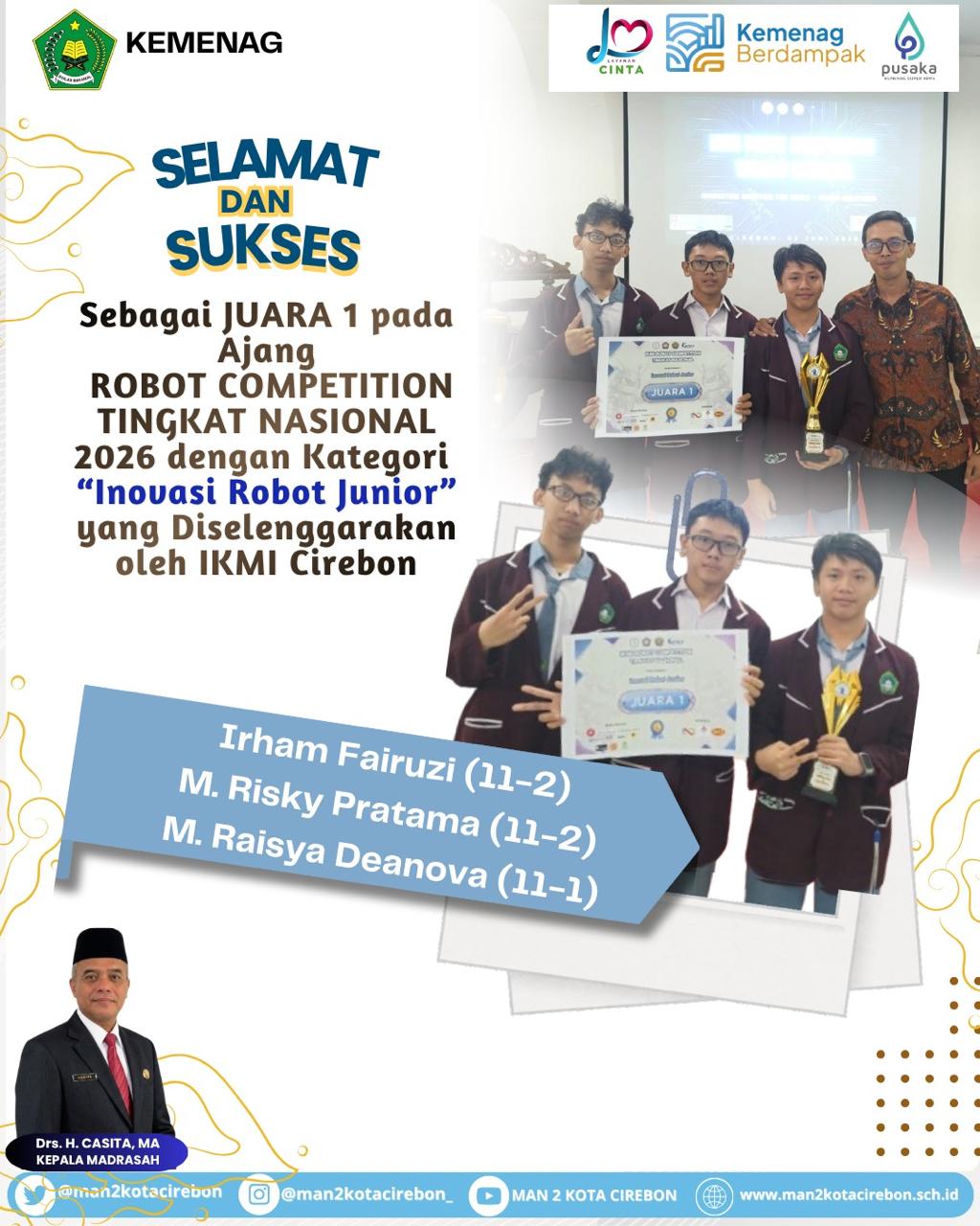 JUARA 1 PADA AJANG ROBOT COMPETITION TINGKAT NASIONAL 2026